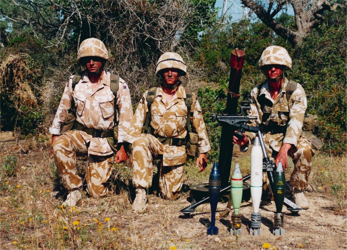 Mortar Platoon 2nd Battalion, Royal Anglian Regiment in Cyprus 2001/2