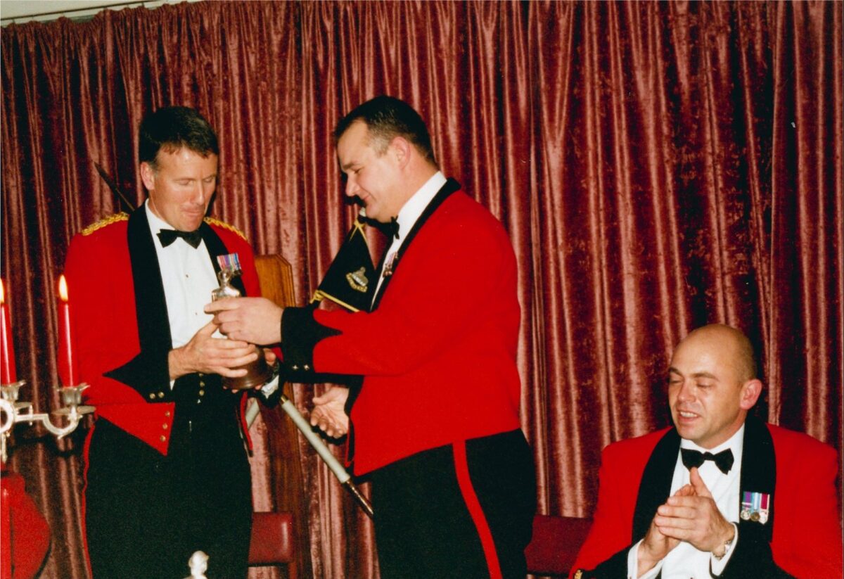 2nd Battalion Royal Anglian Regiment Commanding Officers Dine In at the Warrant Officers' and Sergeants' Mess in 2001
