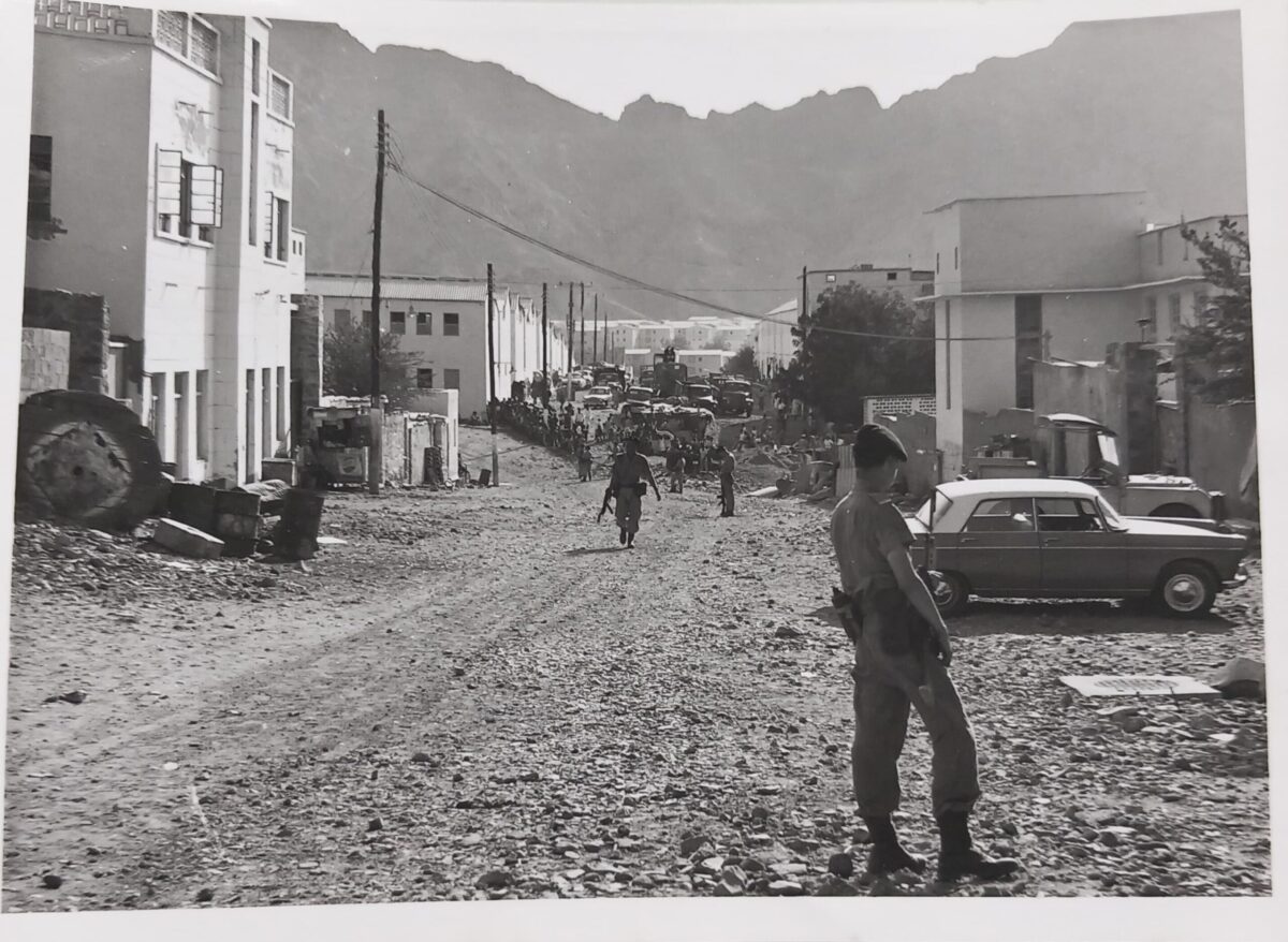 This is a photograph of the 4th Battalion, Royal Anglian Regiment in Aden. They were at based at Radfan Camp from February to August 1965. This is a photograph of the 4th Battalion, Royal Anglian Regiment in Aden. They were at based at Radfan Camp from February to August 1965.