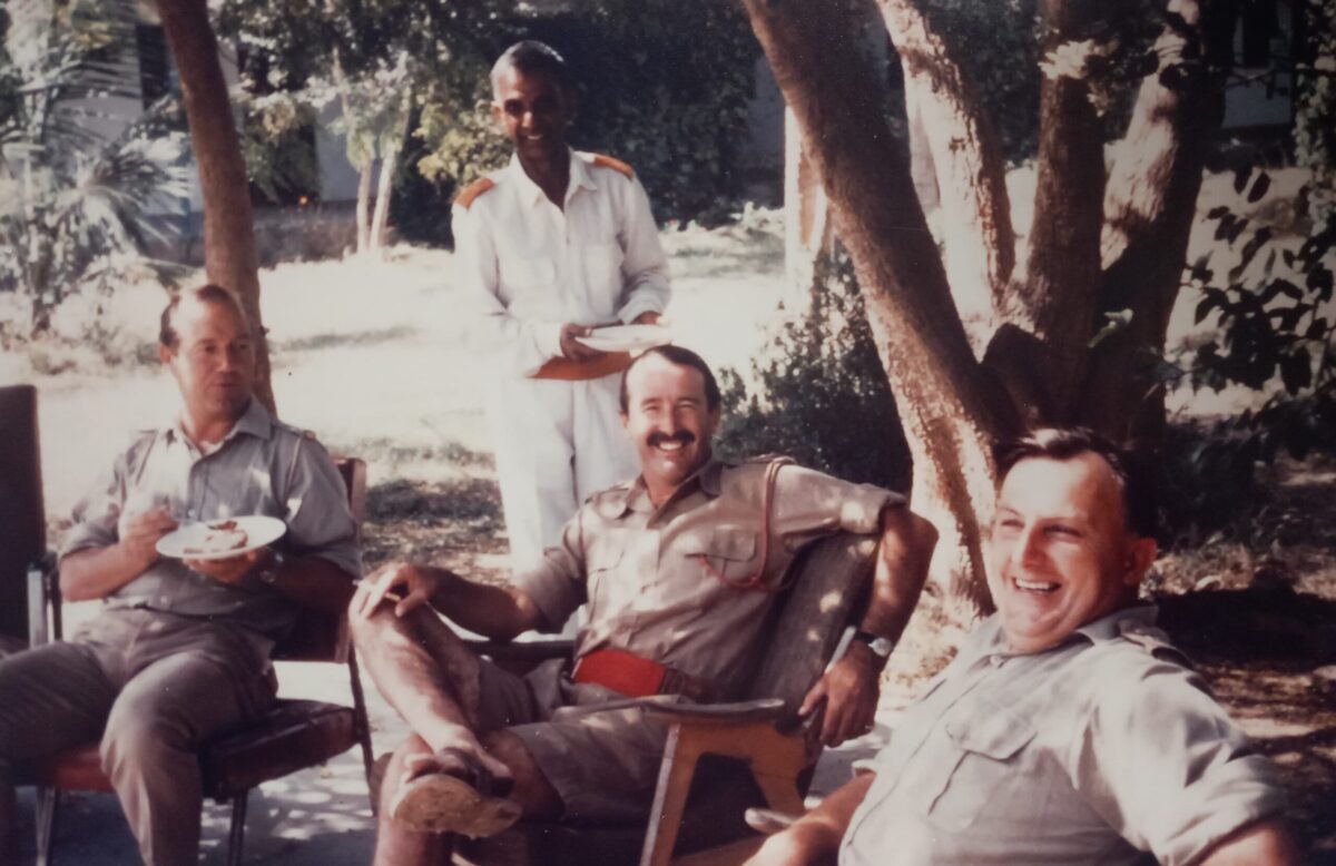 Teddy Turnill, Fergus Mackain and Peter Landley at a camp in 1971, in South Oman Teddy Turnill, Fergus Mackain and Peter Landley at a camp in 1971, in South Oman