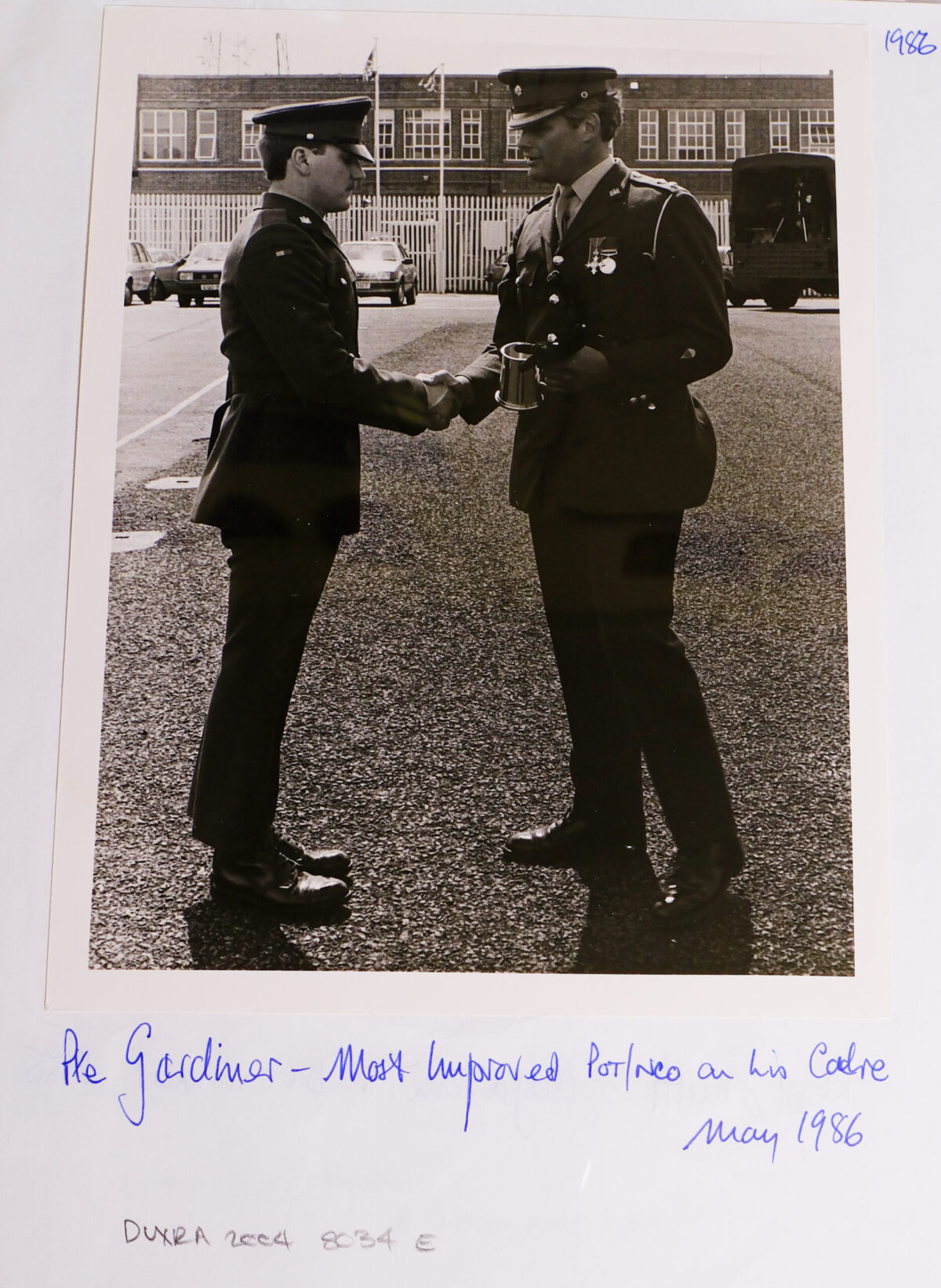 1st Battalion, Royal Anglian Regiment November 1985. Private Gardiner, most improved on the PNCO course in May 1986 1st Battalion, Royal Anglian Regiment November 1985. Private Gardiner, most improved on the PNCO course in May 1986