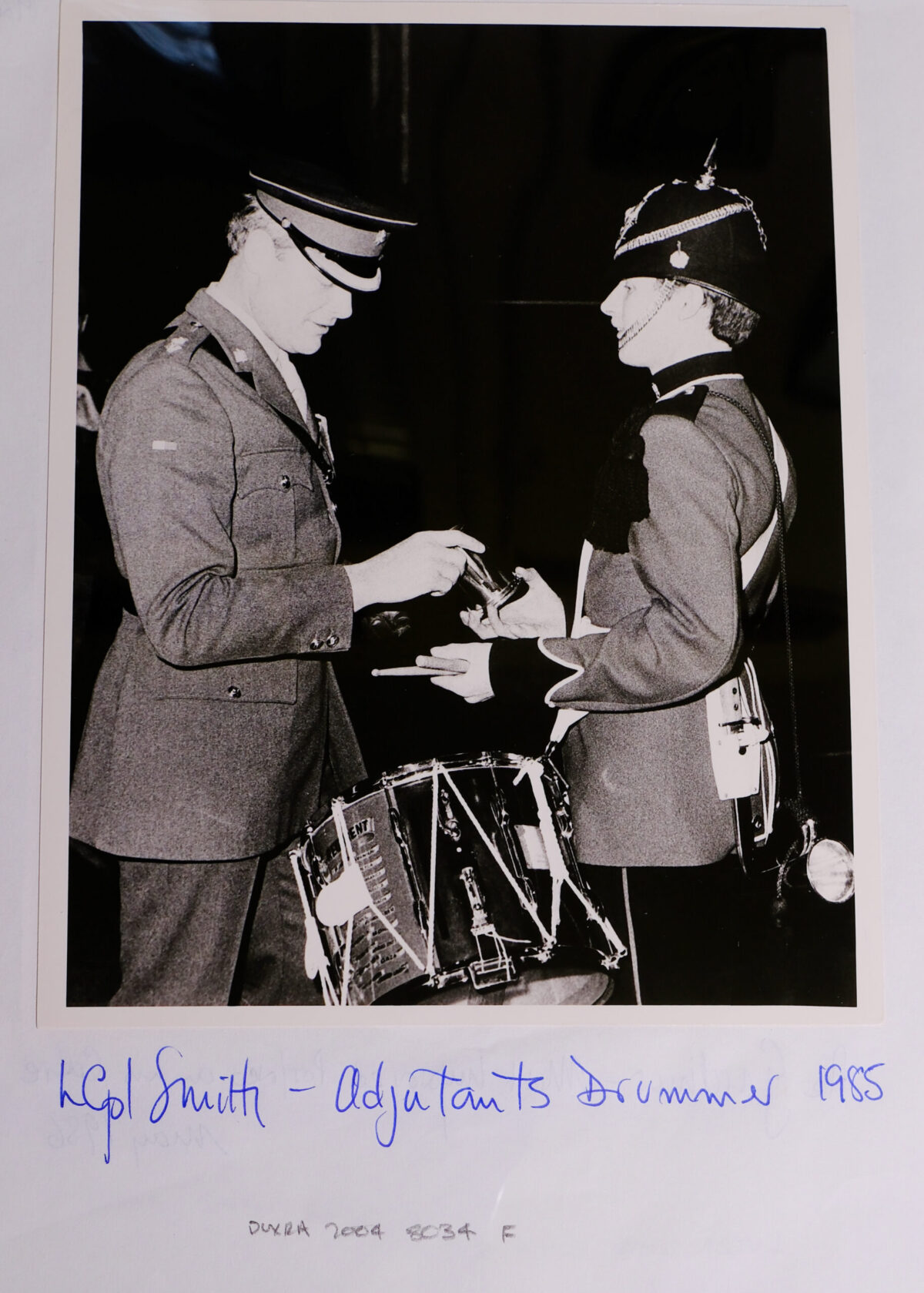 1st Battalion, Royal Anglian Regiment November 1985. Lance Corporal Smith, Adjutants Drummer.