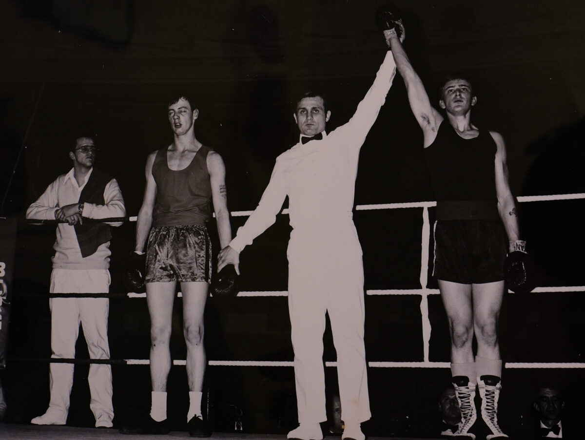 The 1st Battalion, The Royal Anglian Regiment in Londonderry. Boxing match against the Green Howards. LCpl Simon Cooper. The 1st Battalion, The Royal Anglian Regiment in Londonderry. Boxing match against the Green Howards. LCpl Simon Cooper.