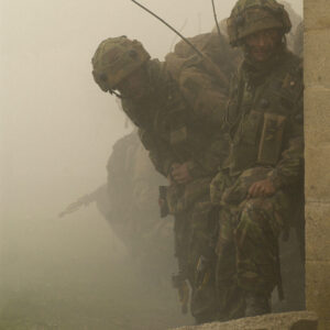 The 12th Mechanized Brigade took part in Exercise Druid's Dance (TESEX), this exercise is run by the Battle Group Training Unit, based at Westdown Camp, Salisbury Plain. The unit conducts Battle-group level training in a realistic and very demanding combined arms enviroment created by the Tactical Engagement Simulation (TES) equipment. This training allows the unit to reach a high level of combat effectveness in a short time.