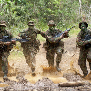 The 2nd Battalion, Royal Anglian Regiment, in Belize in February 2002.