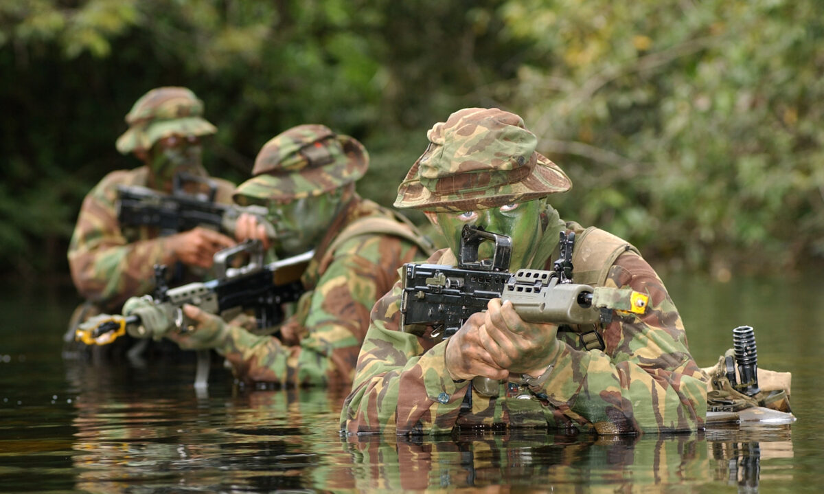 The 2nd Battalion, Royal Anglian Regiment, in Belize in February 2002.