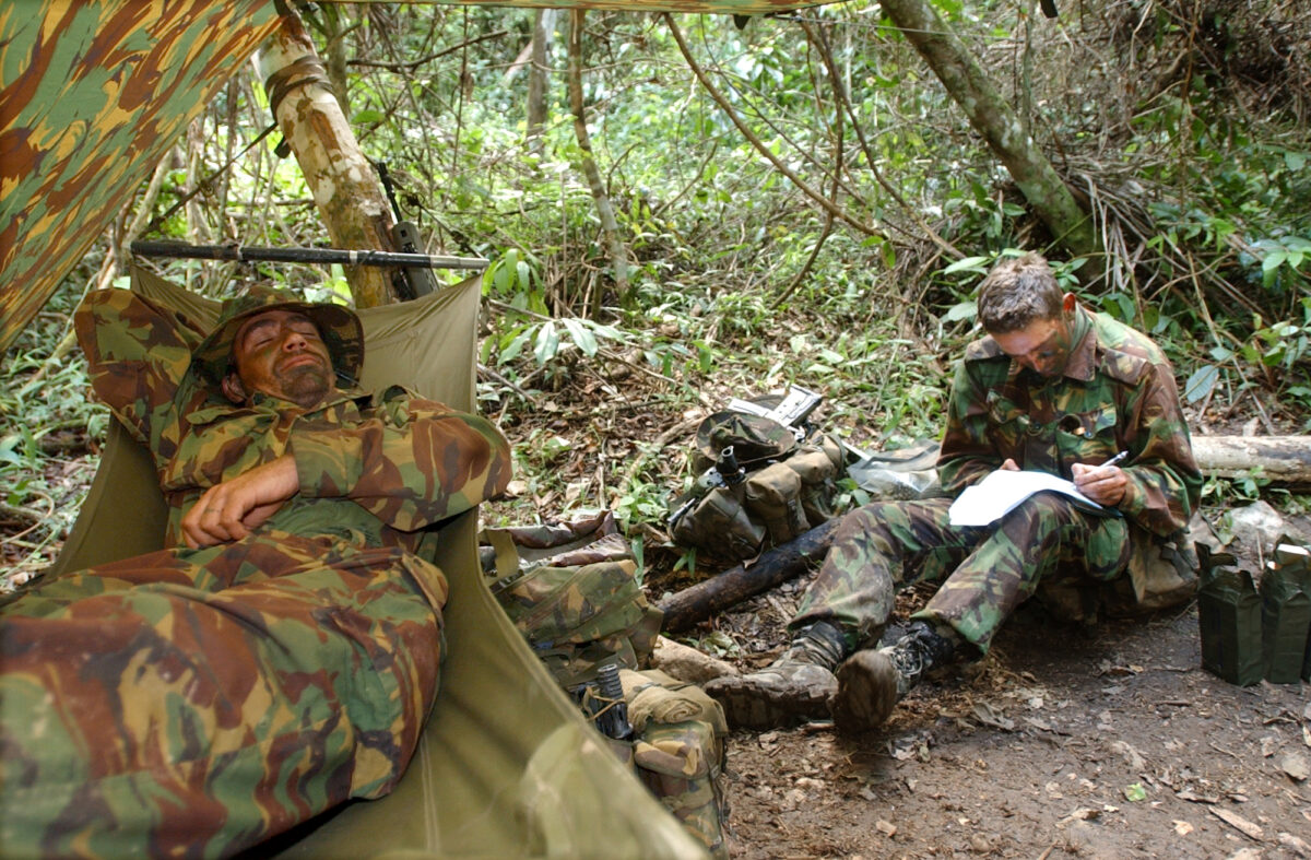 The 2nd Battalion, Royal Anglian Regiment, in Belize in February 2002.