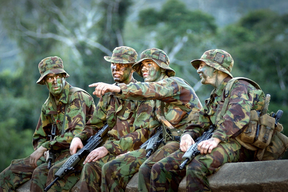 The 2nd Battalion, Royal Anglian Regiment, in Belize in February 2002. The 2nd Battalion, Royal Anglian Regiment, in Belize in February 2002.