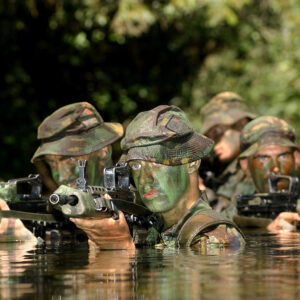 The 2nd Battalion, Royal Anglian Regiment, in Belize in February 2002.