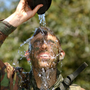 The 2nd Battalion, Royal Anglian Regiment, in Belize in February 2002.