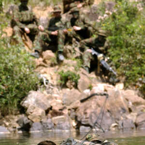 The 2nd Battalion, Royal Anglian Regiment, in Belize in February 2002.