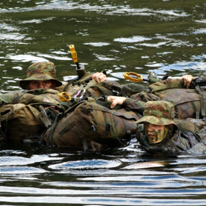 The 2nd Battalion, Royal Anglian Regiment, in Belize in February 2002.