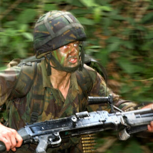 The 2nd Battalion, Royal Anglian Regiment, in Belize in February 2002.
