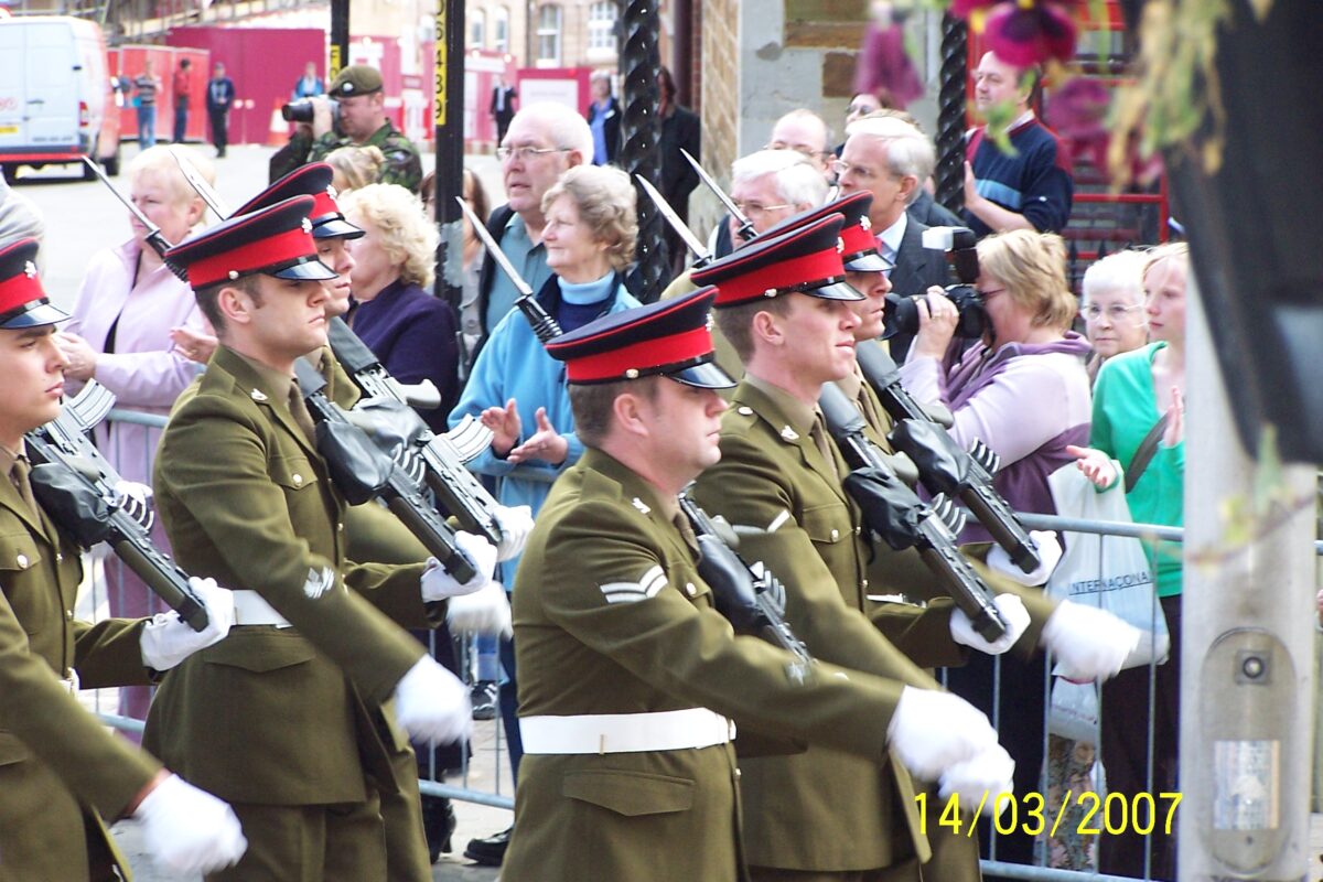 Northampton parade for the 2nd Battalion, Royal Anglian Regiment in 2007