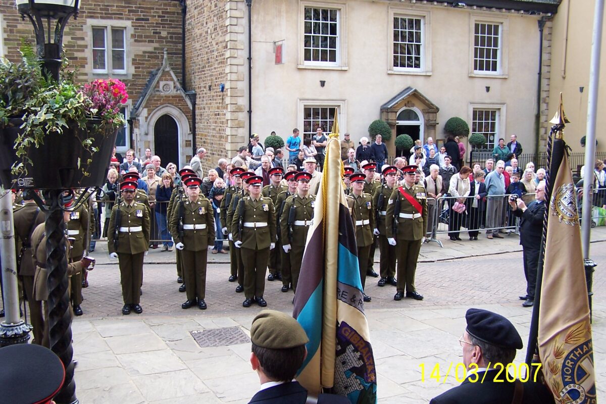 Northampton parade for the 2nd Battalion, Royal Anglian Regiment in 2009.