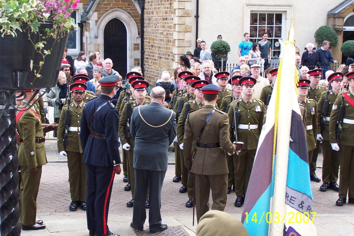 Northampton parade for the 2nd Battalion, Royal Anglian Regiment in 2009.