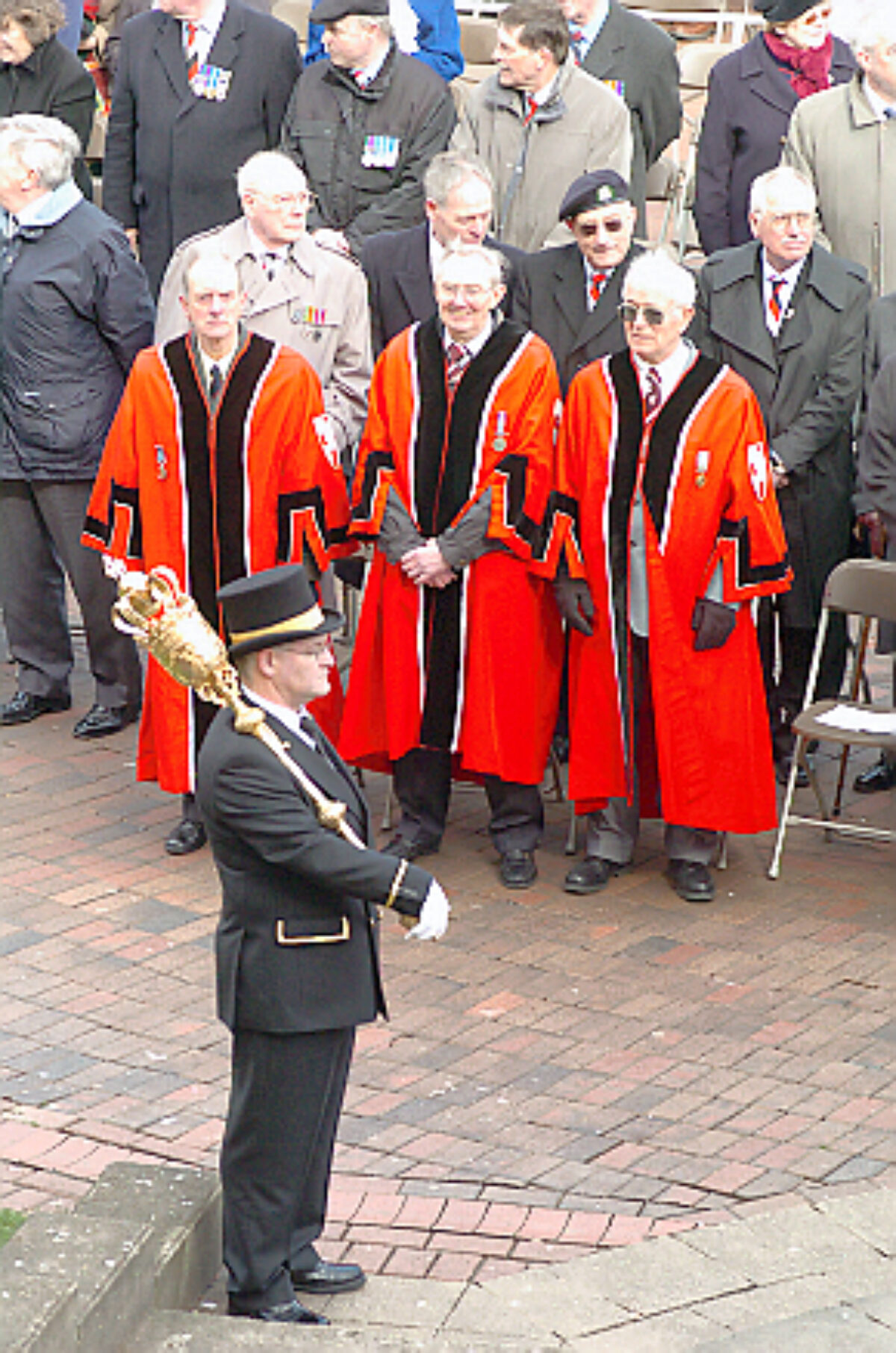 Soldiers from the 2nd Battalion Royal Anglian Regiment march through Leicester city centre. The scene in Town Hall Square