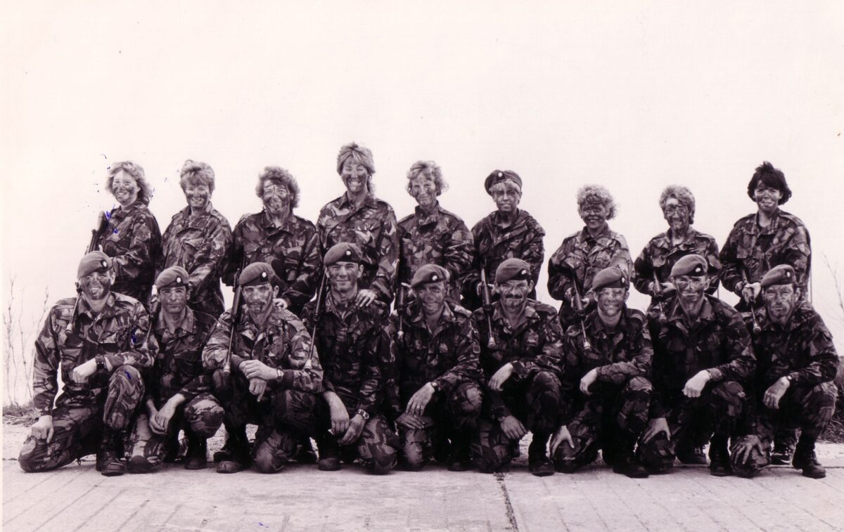 Wives and husbands on exercise, Minden, 1986. Wives and husbands on exercise, Minden, 1986.