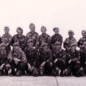 Wives and husbands on exercise, Minden, 1986. 