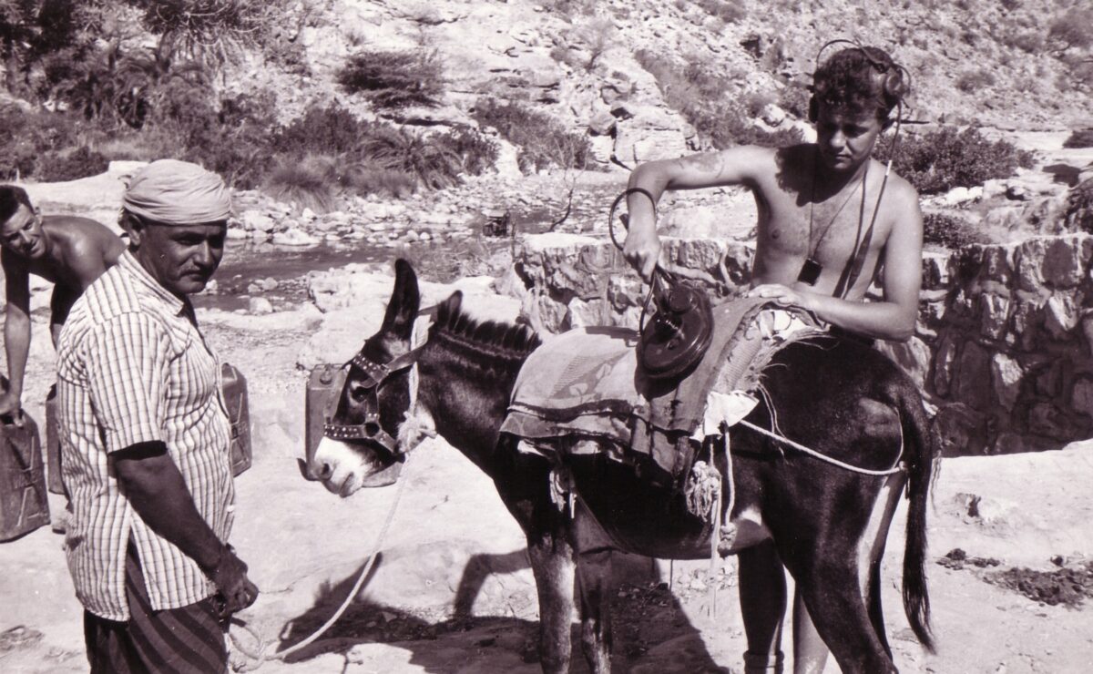 A soldier searches for terrorist weapons, Aden, 1965