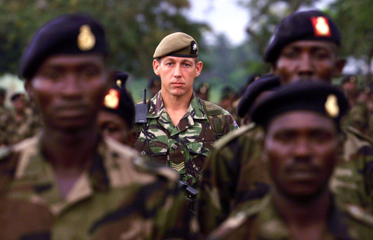 The 2nd Battalion, Royal Anglian Regiment was in Sierra Leone in 2000. Specifically, they were part of the International Military Assistance and Training Team (IMATT) and deployed in June and July 2000, with a portion of the unit (B Company) deployed from May 2000 to March 2001.