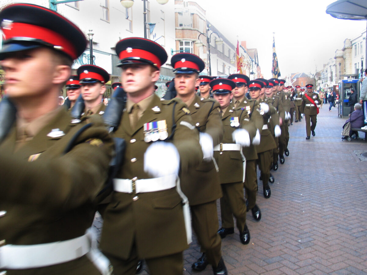 Northampton parade for the 2nd Battalion, Royal Anglian Regiment in 2009.