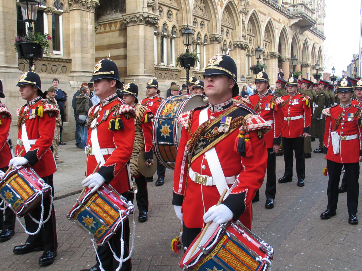 Northampton parade for the 2nd Battalion, Royal Anglian Regiment in 2009. Northampton parade for the 2nd Battalion, Royal Anglian Regiment in 2009.