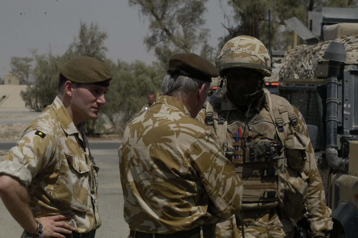 HRH The Duke of Gloucester Visit 12 Sept 2006 with Battle Group HQ and C Company, 2nd Battalion Royal Anglian Regiment in Iraq, Op TELIC 8. HRH The Duke of Gloucester Visit 12 Sept 2006 with Battle Group HQ and C Company, 2nd Battalion Royal Anglian Regiment in Iraq, Op TELIC 8.