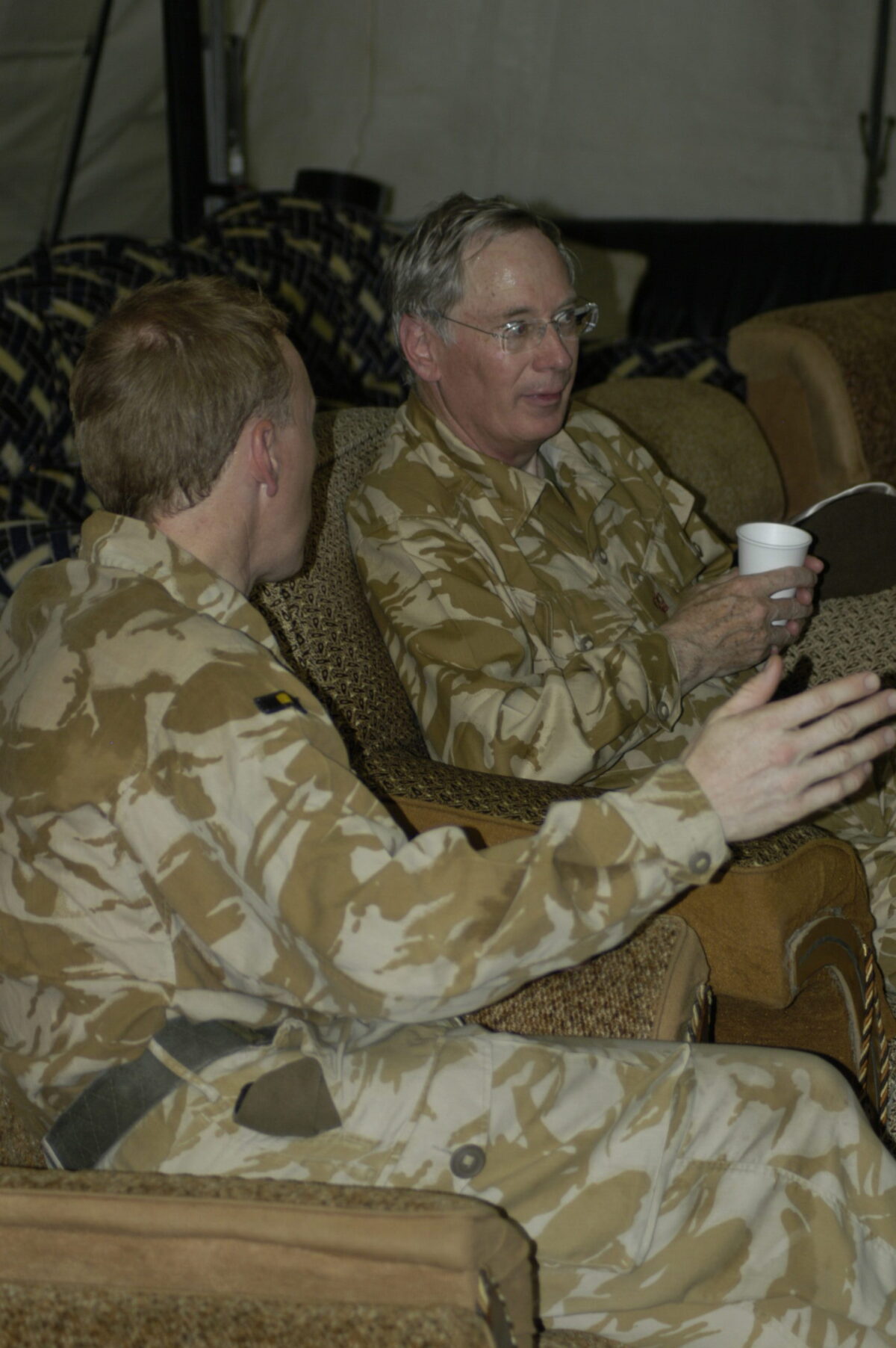 HRH The Duke of Gloucester Visit 12 Sept 2006 with D Company, 2nd Battalion Royal Anglian Regiment in Iraq, Op TELIC 8.