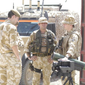 HRH The Duke of Gloucester Visit 12 Sept 2006 with D Company, 2nd Battalion Royal Anglian Regiment in Iraq, Op TELIC 8.