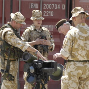 HRH The Duke of Gloucester Visit 12 Sept 2006 with D Company, 2nd Battalion Royal Anglian Regiment in Iraq, Op TELIC 8.