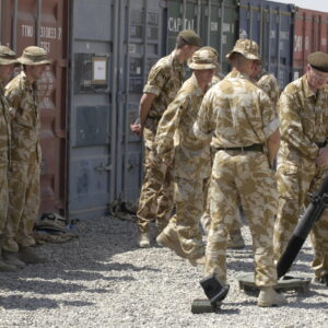 HRH The Duke of Gloucester Visit 12 Sept 2006 with D Company, 2nd Battalion Royal Anglian Regiment in Iraq, Op TELIC 8.