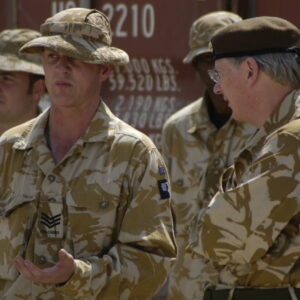 HRH The Duke of Gloucester Visit 12 Sept 2006 with D Company, 2nd Battalion Royal Anglian Regiment in Iraq, Op TELIC 8.