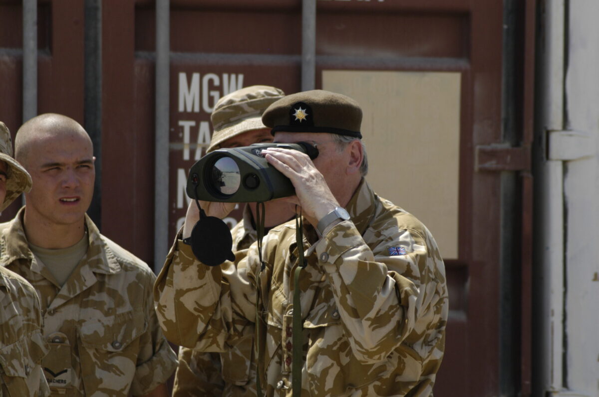 Duke of Gloucester Visit 12 Sept 2006 with D Company, 2nd Battalion Royal Anglian Regiment in Iraq, Op TELIC 8