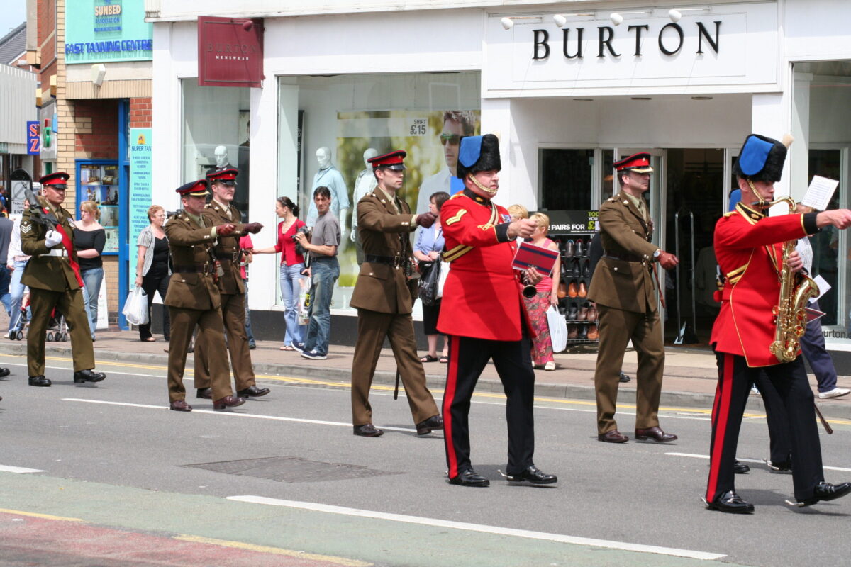 Charnwood Borough Council, which includes Loughborough, granted the Freedom of Entry to the Royal Anglian Regiment in July 2007. This is the highest honour the council can bestow and involved a ceremony where the regiment marched through the town “with bayonets fixed, drums beating, bands playing and colours flying.