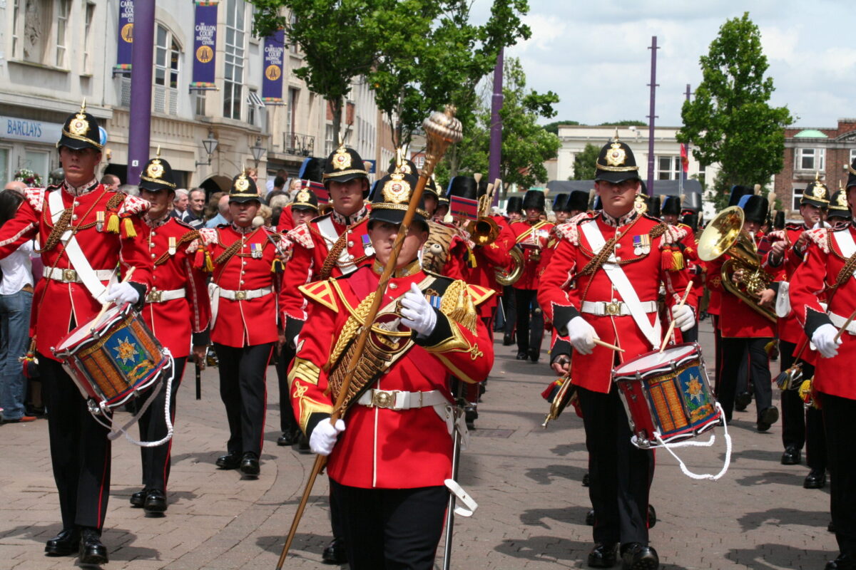 Charnwood Borough Council, which includes Loughborough, granted the Freedom of Entry to the Royal Anglian Regiment in July 2007. This is the highest honour the council can bestow and involved a ceremony where the regiment marched through the town “with bayonets fixed, drums beating, bands playing and colours flying.