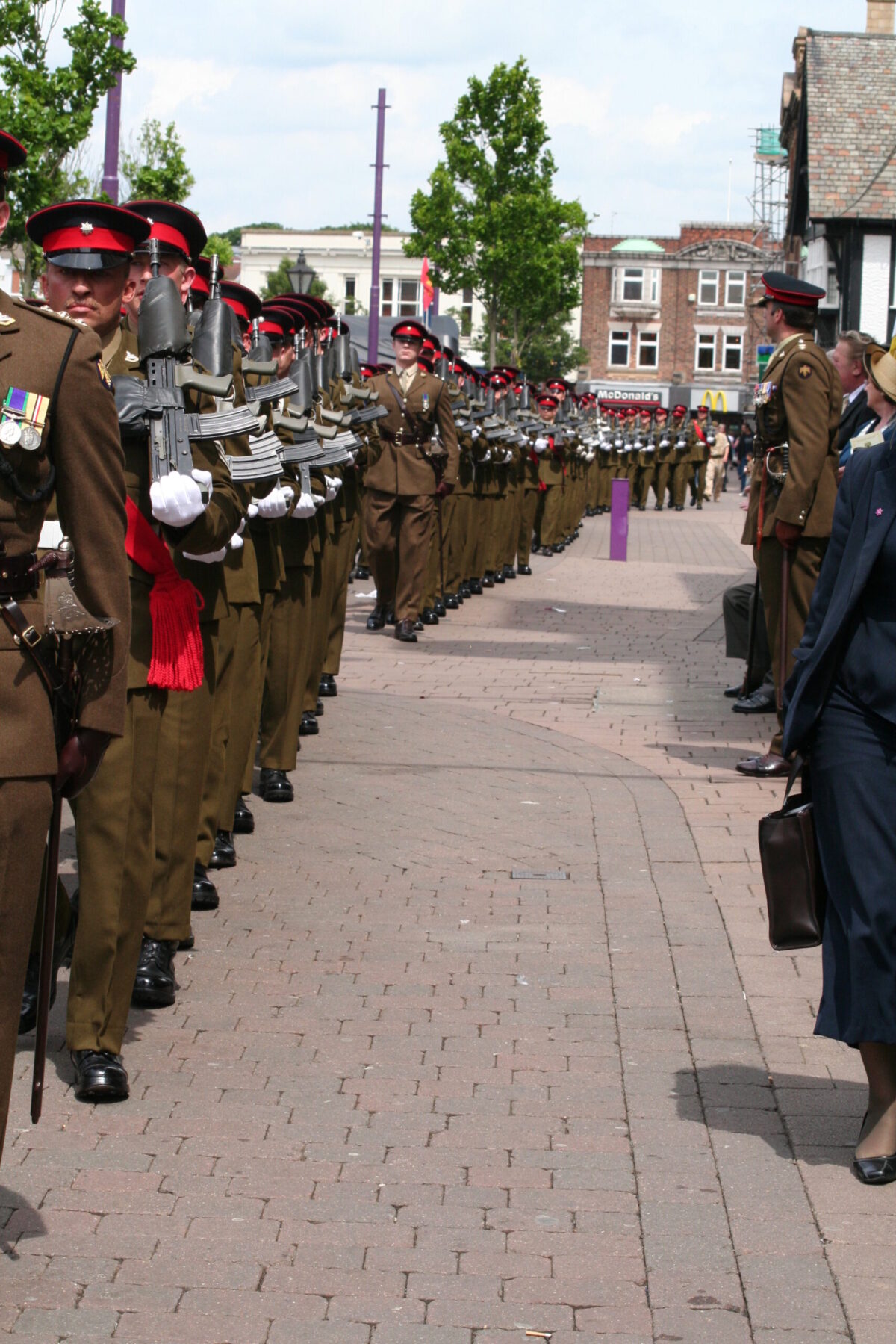 Charnwood Borough Council, which includes Loughborough, granted the Freedom of Entry to the Royal Anglian Regiment in July 2007. This is the highest honour the council can bestow and involved a ceremony where the regiment marched through the town “with bayonets fixed, drums beating, bands playing and colours flying.