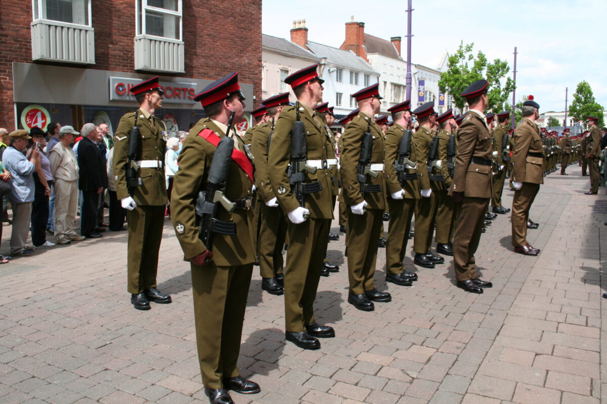 Charnwood Borough Council, which includes Loughborough, granted the Freedom of Entry to the Royal Anglian Regiment in July 2007. This is the highest honour the council can bestow and involved a ceremony where the regiment marched through the town “with bayonets fixed, drums beating, bands playing and colours flying. Charnwood Borough Council, which includes Loughborough, granted the Freedom of Entry to the Royal Anglian Regiment in July 2007. This is the highest honour the council can bestow and involved a ceremony where the regiment marched through the town “with bayonets fixed, drums beating, bands playing and colours flying.