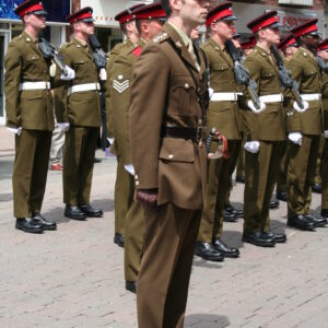 Charnwood Borough Council, which includes Loughborough, granted the Freedom of Entry to the Royal Anglian Regiment in July 2007. This is the highest honour the council can bestow and involved a ceremony where the regiment marched through the town “with bayonets fixed, drums beating, bands playing and colours flying.