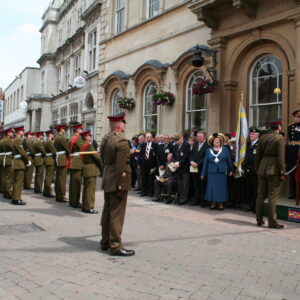 Charnwood Borough Council, which includes Loughborough, granted the Freedom of Entry to the Royal Anglian Regiment in July 2007. This is the highest honour the council can bestow and involved a ceremony where the regiment marched through the town “with bayonets fixed, drums beating, bands playing and colours flying.