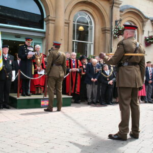 Charnwood Borough Council, which includes Loughborough, granted the Freedom of Entry to the Royal Anglian Regiment in July 2007. This is the highest honour the council can bestow and involved a ceremony where the regiment marched through the town “with bayonets fixed, drums beating, bands playing and colours flying.