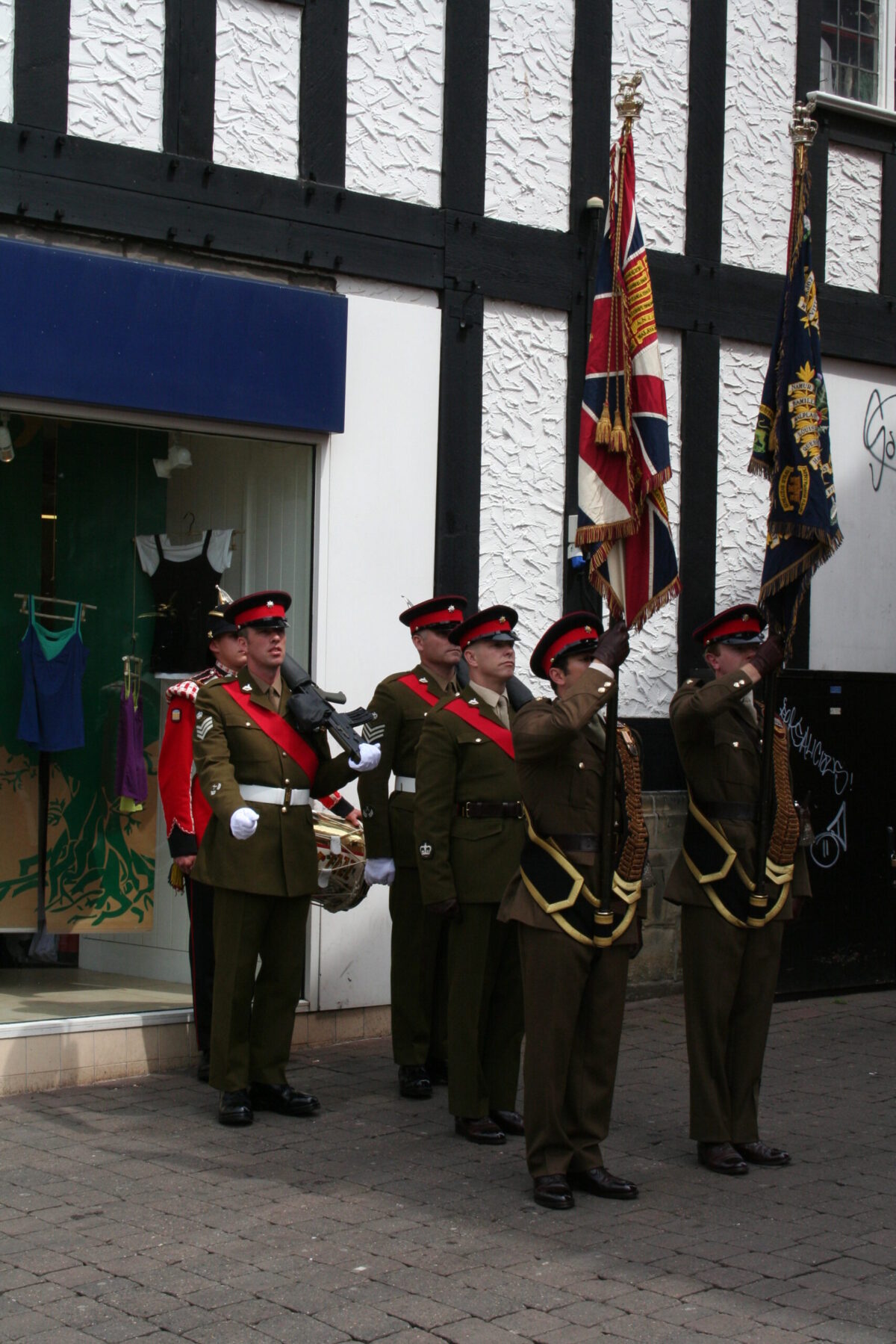 Charnwood Borough Council, which includes Loughborough, granted the Freedom of Entry to the Royal Anglian Regiment in July 2007. This is the highest honour the council can bestow and involved a ceremony where the regiment marched through the town “with bayonets fixed, drums beating, bands playing and colours flying.