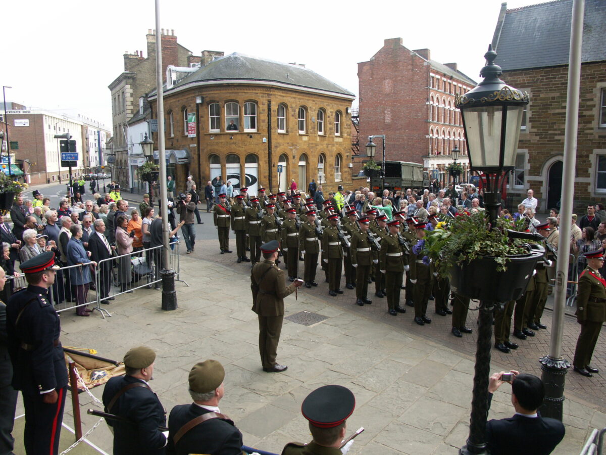 Northampton parade for the 2nd Battalion, Royal Anglian Regiment in 2009.