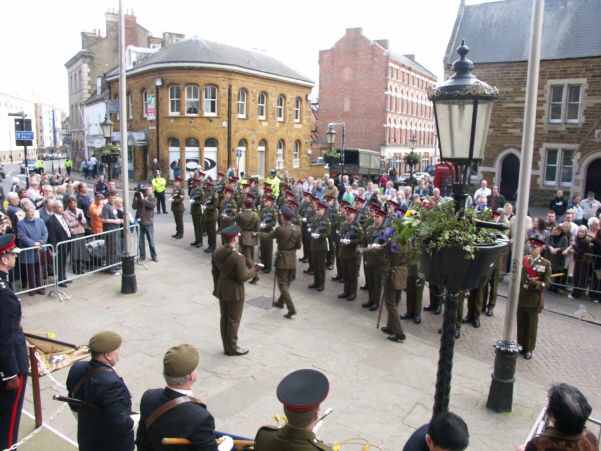 Northampton parade for the 2nd Battalion, Royal Anglian Regiment in 2009.