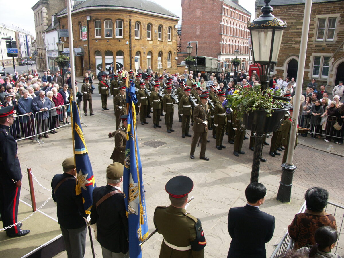 Northampton parade for the 2nd Battalion, Royal Anglian Regiment in 2009.