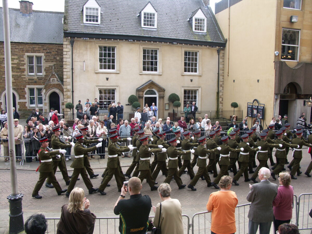 Northampton parade for the 2nd Battalion, Royal Anglian Regiment in 2009.