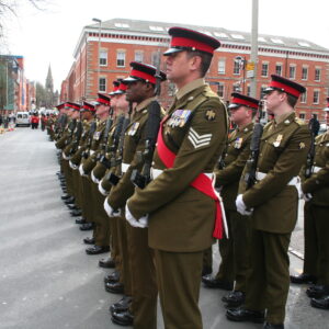 Freedom of Leicester and homecoming parade in 2007 for the 1st Battalion, Royal Anglian Regiment. Freedom of Leicester and homecoming parade in 2007 for the 1st Battalion, Royal Anglian Regiment.