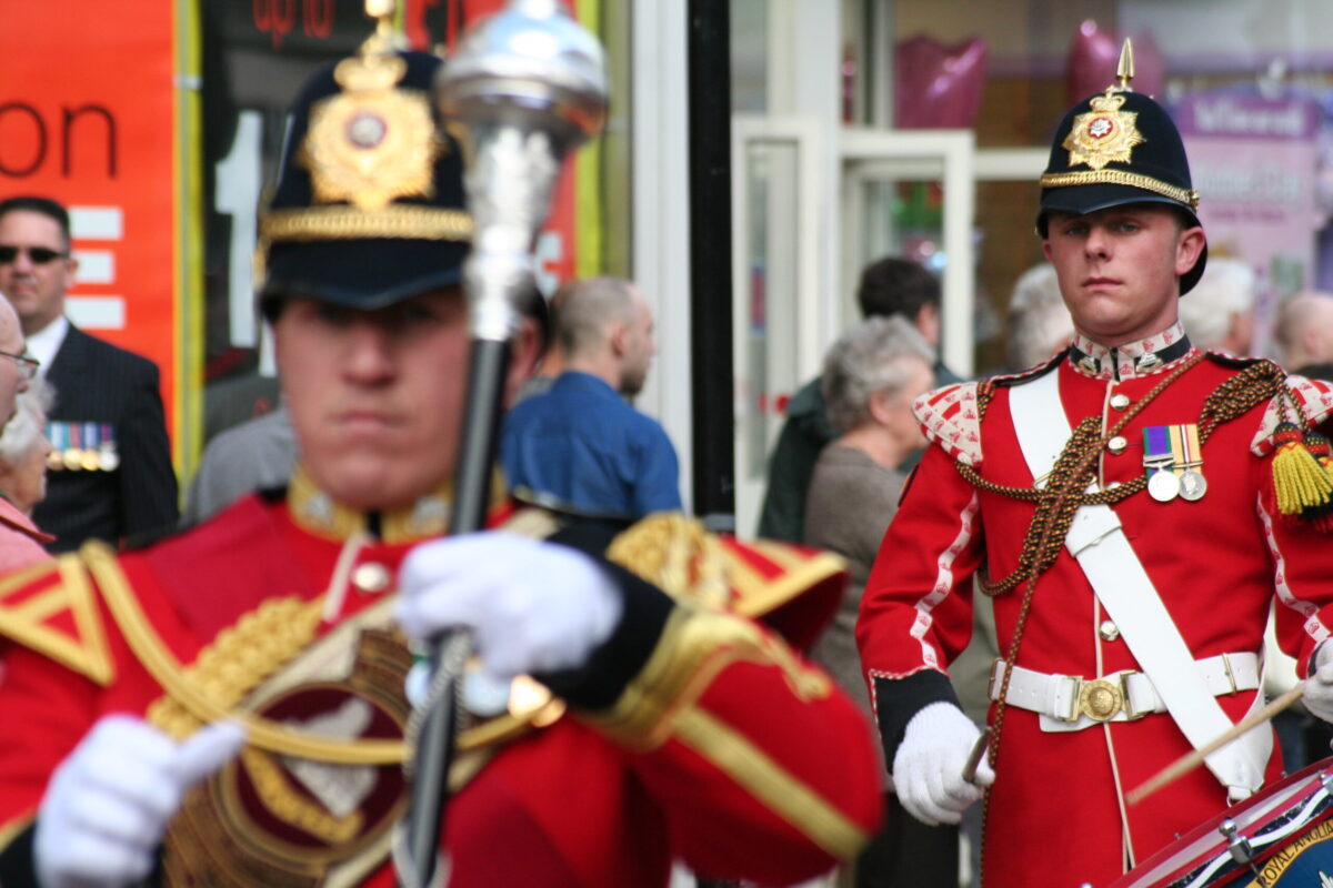 Northampton parade for the Royal Anglian Regiment. Northampton parade for the Royal Anglian Regiment.