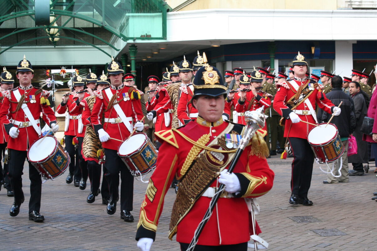 Northampton parade for the Royal Anglian Regiment.