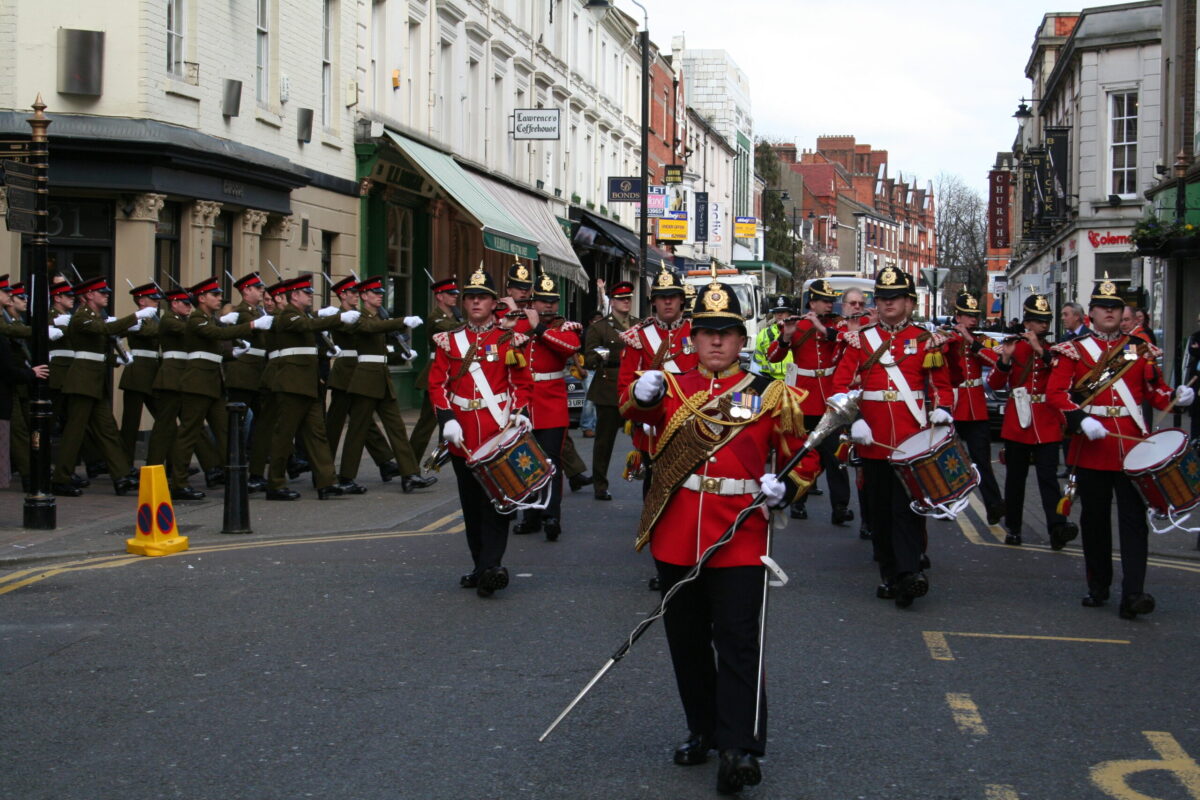 Northampton parade for the Royal Anglian Regiment. Northampton parade for the Royal Anglian Regiment.